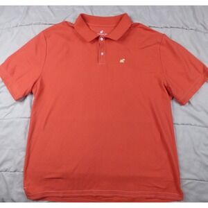 Caribbean Joe Polo Shirt Mens XXL 2XL Orange Golf Short Sleeve Cotton Beach